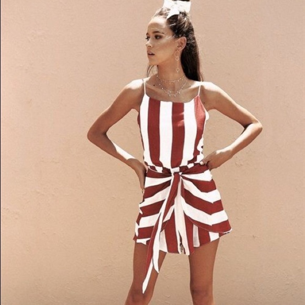 SABO SKIRT Cherry Stripe Playsuit